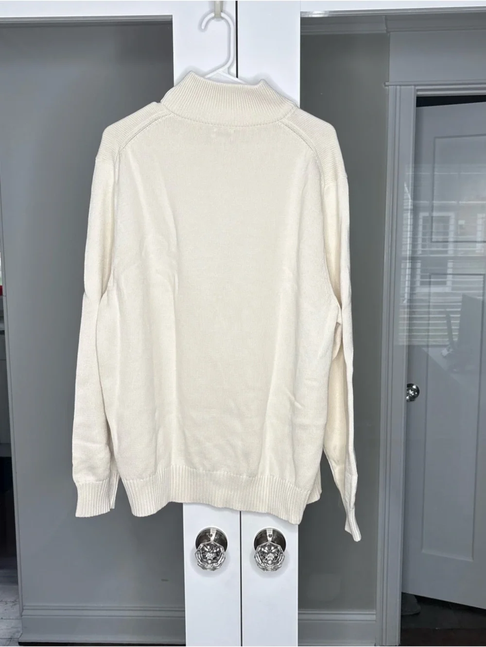 NWT J. Crew Heritage Cotton Quarter-zip Sweater Ivory